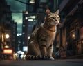 Cat in the city - Navigating the bustling streets