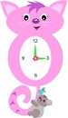 Cat Clock Royalty Free Stock Photo