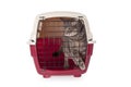 Cat closed inside pet carrier Royalty Free Stock Photo