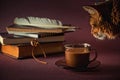 Cat and coffee Royalty Free Stock Photo