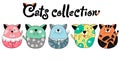 Cat collection, clip art and craft