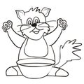 Cat - coloring Royalty Free Stock Photo