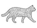 Cat coloring book for adults vector Royalty Free Stock Photo