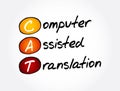 CAT - Computer Assisted Translation acronym, technology concept background