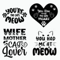 Cat creative typography design. this is an editable vector eps file .