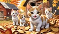 Cat curious kitten pet child care outdoor survival