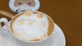 Cat 3D latte art coffee Royalty Free Stock Photo