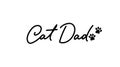 Cat Dad hand drawn lettering design with paw prints. Cat quote typography Vector illustration Royalty Free Stock Photo