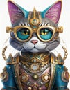 cat with dashing spectacles and a visage of truly striking beauty Royalty Free Stock Photo