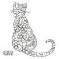 Cat. Design Zentangle.