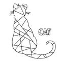 Cat. Design Zentangle.