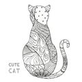 Cat. Design Zentangle.