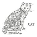 Cat. Design Zentangle.