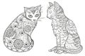 Cat. Design Zentangle.