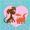 Cat and Dog characters best happy friends adaptations Royalty Free Stock Photo