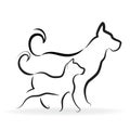 Cat and dog logo