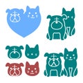 Cat and dog logos