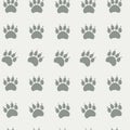 Cat or dog paw seamless pattern - vector animal footprint texture. Vector illustration.