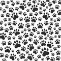 Cat or dog paws background. Vector Royalty Free Stock Photo