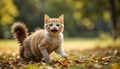 A cat and a dog are playing cheerfully cute Royalty Free Stock Photo