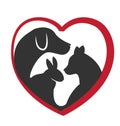 Cat dog and rabbit logo