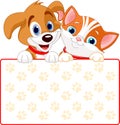 Cat and dog sign Royalty Free Stock Photo