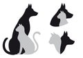 Cat and dog, vector