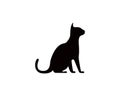 Cat and Dog vector silhouettes logo Royalty Free Stock Photo