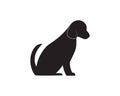 Cat and Dog vector silhouettes logo Royalty Free Stock Photo