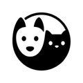 Cat dog yin yang Royalty Free Stock Photo