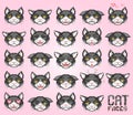 Cat emoticon, vector Royalty Free Stock Photo