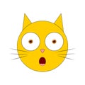 Cat emotion icon, graphic design template, vector illustration Royalty Free Stock Photo