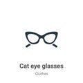 Cat eye glasses vector icon on white background. Flat vector cat eye glasses icon symbol sign from modern clothes collection for Royalty Free Stock Photo