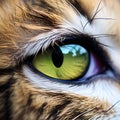 Cat Eye Macro Closeup - Ultra Detailed Fluffy Feline with Studio Lights