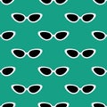 Cat eye sunglasses seamless pattern