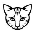 Cat face, siamese cat, pet, animal mascot. Cat logo template. Vector Royalty Free Stock Photo