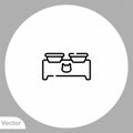 Cat feeder vector icon sign symbol