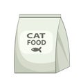 Cat food bag icon. Cartoon illustration of cat food bag vector i Royalty Free Stock Photo