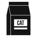 Cat food bag icon, simple style Royalty Free Stock Photo