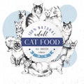 Cat food emblem