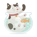 Cat in Goldfish Bowl