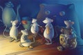 Cat gone from home, mice start dancing