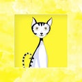 Cat graphic paper cut Royalty Free Stock Photo