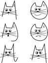 Cat  graphics black and white Royalty Free Stock Photo