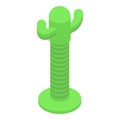 Cat green post icon isometric vector. Toy house Royalty Free Stock Photo