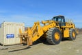 CAT Wheel loader, Point Judith, Rhode Islands, USA Royalty Free Stock Photo