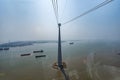 Cat Hai to Phu Long cable car route, the highest cable car pillar in the world Royalty Free Stock Photo