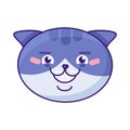 Cat happy emoji laughing from funny joke vector