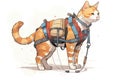 cat harness for physical rehabilitation
