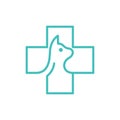 Cat head medical care plus line simple logo